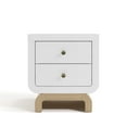 thumbnail image 5 of Art of Nursery by Storkcraft Santorini 2 Drawer Children's Nightstand, White with Driftwood, 5 of 13