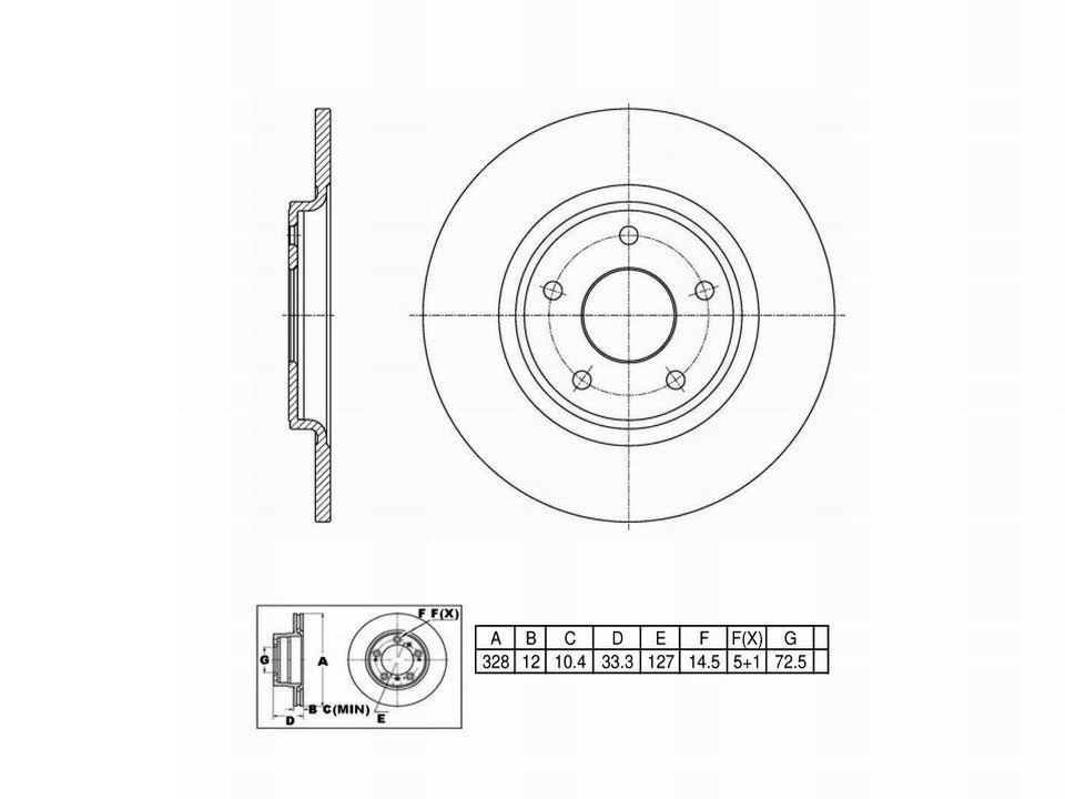 Winstop Brake Rotor, Rear WS239949, Chrysler Town & Country 2016-2012