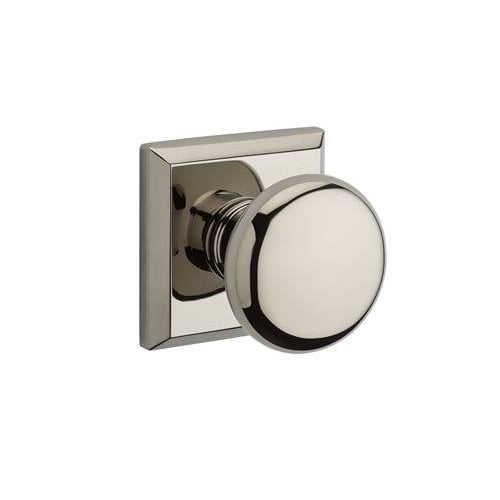 Baldwin Reserve FDROUTSR150 Full Dummy Round Knob and Traditional Square Rose Satin Nickel Finish