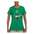 thumbnail image 2 of Wild Bobby, Ford Mustang 50 Years, Cars and Trucks, Women Graphic Tee, Kelly, X-Large, 2 of 4