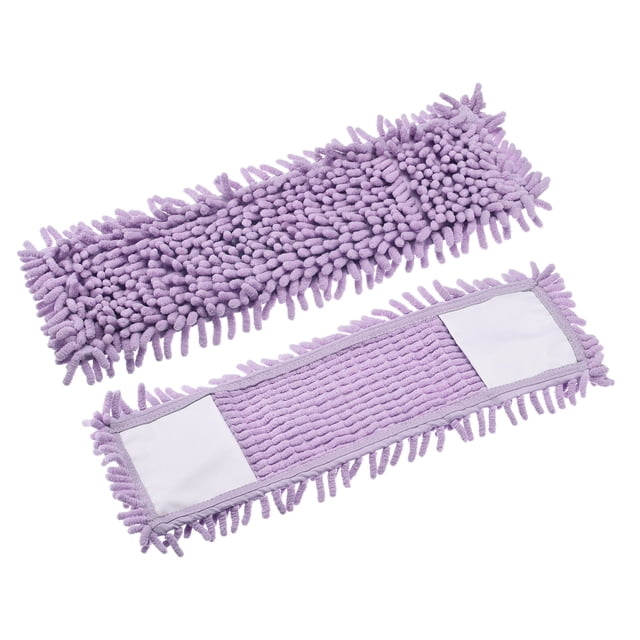 Cabezales de trapeador de Microfibra Unique Bargains 39x12cm Púrpura Paquete de 2