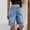 Light Blue, variant on Women's Jorts Hip Hop Loose Fit Baggy High Waisted Jean Shorts Ripped Denim Streetwear Bermuda Shorts Blue