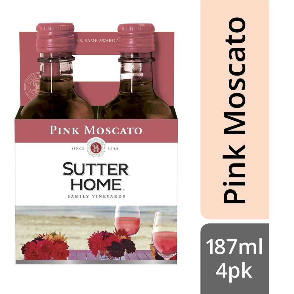 Sutter Home Pink Moscato Wine 187 ML 4Pack