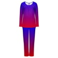 thumbnail image 6 of Cavosen Women's Pajamas Long Sleeve Long Pants with Pocket 2 Piece Outfit Sets Pants Tops Sleepwear Pleated Gradient Nightwear Lightweight Comfy Homewear Fall Winter Clothes, 6 of 6