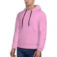 thumbnail image 3 of Lsque Pink Pattern Casual Men's Hoodie,Hooded Sweatshirt with Kangaroo Pocket,Pullover Hoodie-4X-Large, 3 of 7