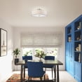 thumbnail image 3 of Livex Lighting Meridian 8" 4-Light Metal & Fabric Semi Flush in Brushed Nickel, 3 of 14