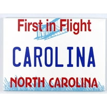 North Carolina License Plate Fridge Collector's Souvenir Magnet 2.5" X 3.5"