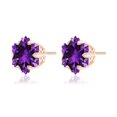 thumbnail image 2 of ANGARA Natural V-Prong-Set Snowflake-Cut 9 ct Amethyst Stud Earrings in 14K Rose Gold for Women (Size-10mm) | February Birthstone, Anniversary, Jewelry Gift for Women | Natural Amethyst Earrings, 2 of 8