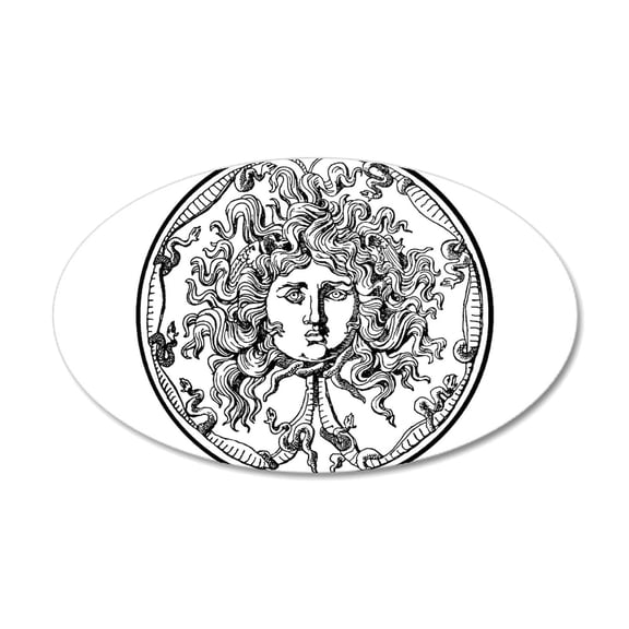 CafePress - Medusa - 35x21 Oval Wall Decal
