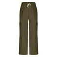 thumbnail image 5 of Bmawag Womens Trousers with Pockets Quick-Dry Plus Size Athletic Active Casual Loose Fit Pant Elastic Waist Drawstring Casual Loose Fit Solid Color Long Pants for Women, 5 of 10
