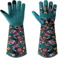 thumbnail image 1 of Guantes de jardinería para mujer, duraderos, resistentes a cortes y perforaciones, con protección para los brazos., 1 of 7