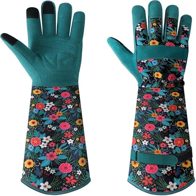 Guantes de jardinería para mujer, duraderos, resistentes a cortes y perforaciones, con protección para los brazos.