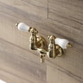 thumbnail image 2 of Kingston Brass AE35T7 Aqua Vintage 3-3/8 Inch Wall Mount Tub Faucet, Brushed Brass, 2 of 3
