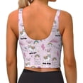 thumbnail image 4 of Picia No Drama Llama Sports Bra for Women,Padded Strappy Sports Bras Medium Support Yoga Bra with Removable Cups,Running Yoga Bra-XX-Large, 4 of 9