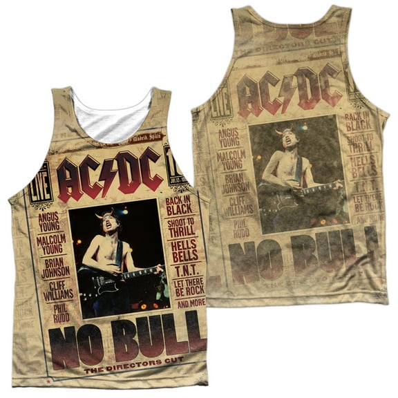Acdc - No Bull (Front/Back Print) - Tank Top - X-Large