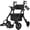 Black, variant on StrollAid Rollator Walker for Seniors, 2 in 1 Rolling Walker Transport Wheelchair Combo, Lightweight Foldable, Adjustable Seat & Handle, 10" Big Wheels with Safety Brakes, Black, 300 Lb