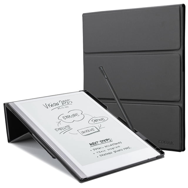 Funda CoBak for Remarkable 2 con soporte para bolígrafos y soporte, color negro
