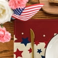 thumbnail image 5 of Sm:)e Independence Day Placemats Set of 4, Flax 4th of July Table Runners Holiday Decor,Red Blue White Table Runner for Party Dinning Kitchen Decorations,12 x 18 Inch, 5 of 7