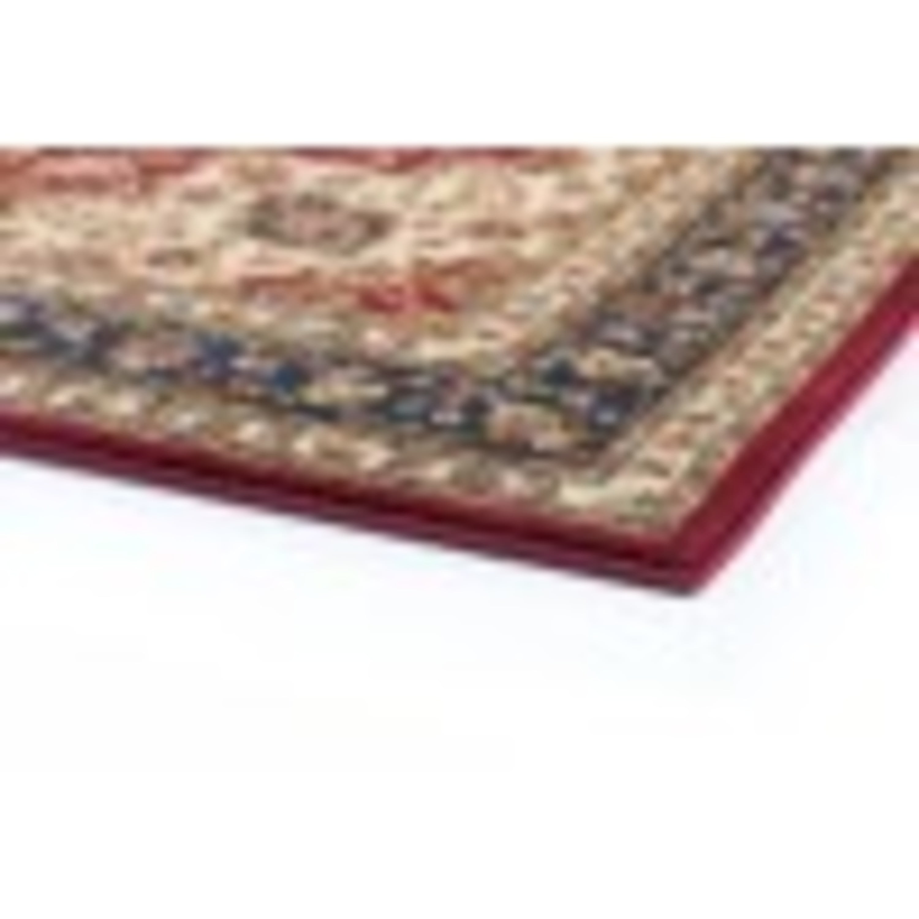 Sensation Transitional 8' x 10' Red and Beige Polypropylene Indoor Area Rug