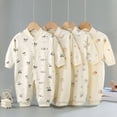 thumbnail image 6 of CAUYDY Preemie Girls Clothes Baby Sleepers 0-3M 6-9M 12-18M Newborn Long Sleeve Bodysuit Fall Winter Infant Girl Pajamas Toddler Jumpsuit Sizes 18-24 Months,Red, 6 of 8