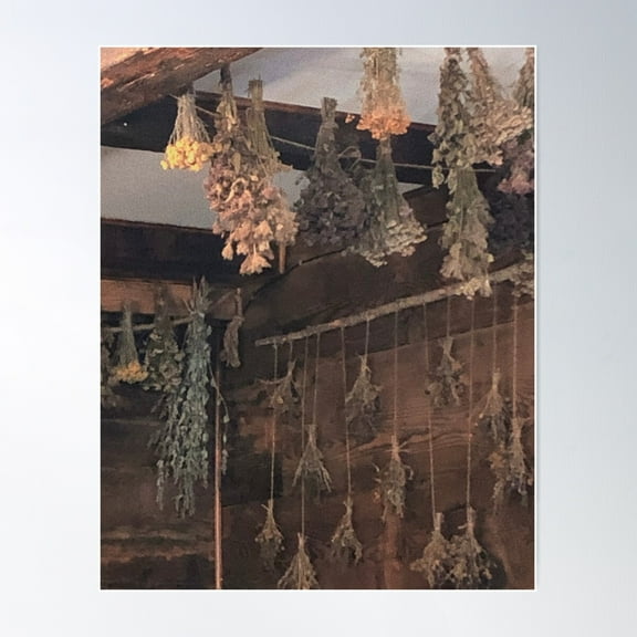 Dried Wildflowers Hanging Poster Wall Art, Modern Wall Decor For Living Room Bedroom, 24x36 UNFRAMED