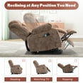 thumbnail image 4 of Power Lift Recliner Chair, Elderly Sofa with Heat Therapy and Massage Function, Heavy Duty Reclining Mechanism Electric Recliner with Side Pocket for Living Room Bedroom Home Theater, Brown, 4 of 10