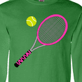 thumbnail image 4 of Inktastic Pink Tennis Racket and Ball Long Sleeve T-Shirt, 4 of 5