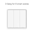 thumbnail image 1 of Mistaha Interrupteur de Scène Sans Fil Bouton-Poussoir Interrupteur Intelligent Panneau Mural Alimenté par Pile Tuya/ Télécommande d'Application Smart Life pour Appareils de Maison Intelligente (Hub ZigBee Requis), Blanc 3 Gang, 1 of 8