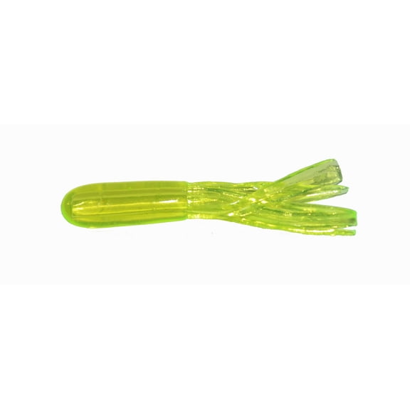 Big Bite Baits 1 1/2 inch Crappie Tube (Chartreuse, 100 pack)