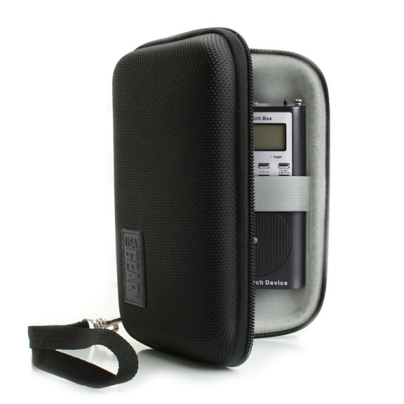 USA GEAR Ghost Hunting Equipment Case Compatible with Spirit Box SB7 EVP Recorder & More - Black