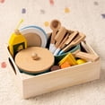 thumbnail image 4 of Children Toys Kitchen Pretend Play Cooking Food Bread Knife Plate Cake Coffee Simulation Afternoon Tea Set Wooden Toys For Girls, 4 of 6