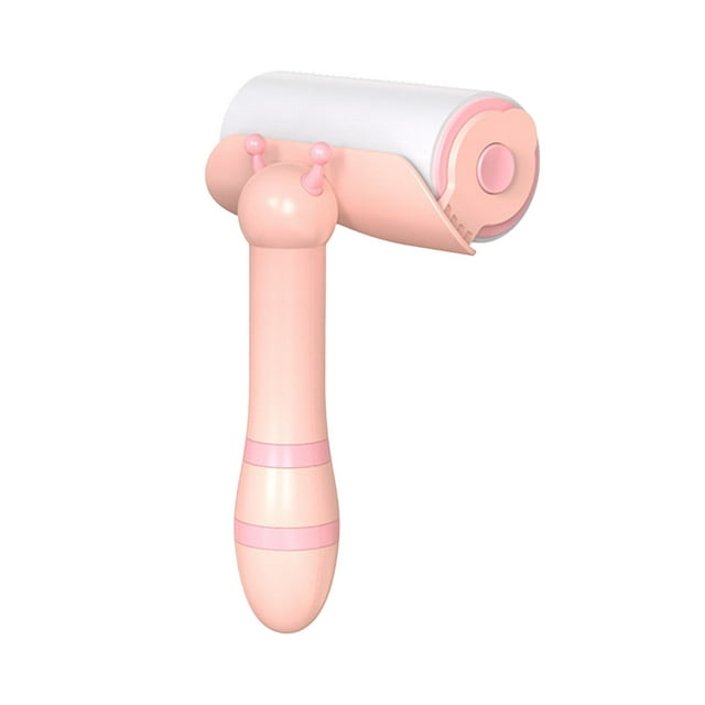 Rodillo de pelusa fuerte adherencia compacto portátil mango ergonómico rodillo de pelo para mascotas para sofá ropa cama alfombra pequeña abeja rosa