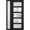 Matte Black, variant on Front Exterior Prehung Metal-Plastic Door Frosted Glass / Manux 8002 Matte Black / Office Commercial and Residential Doors Entrance Patio Garage 36" x 80" Left-hand Inswing