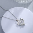 thumbnail image 6 of FENGGHAO Mothers Day Necklace for Mom 925 Sterling Silver Heart Pendant with Cubic Zirconia Butterfly Design Choker Jewelry Gift, 6 of 7