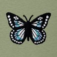 thumbnail image 2 of Dalix Butterfly Cropped Tee Lightweight High Waisted Short Sleeve Summer Shirt Womens in Artichoke L Large, 2 of 5