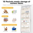 thumbnail image 5 of Godance Over the Door Organizer 5 Tiers, Extra Large Behind Door Storage of 10 Compartments, 80 lbs Over the Door Storage, Hanging Door Organizer for Closet, Pantry, Bedroom, Bathroom (Beige), 5 of 9