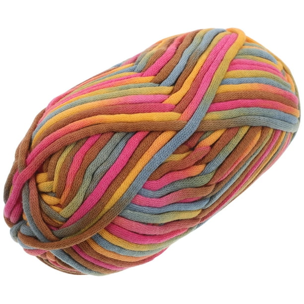 ColoMX Hilo de ganchillo arcoíris para principiantes, crochet y tejido, hilo de mezcla de algodón y nailon multicolor para bufanda, bolsa artesanal, suéter, manta, proyectos de cojines