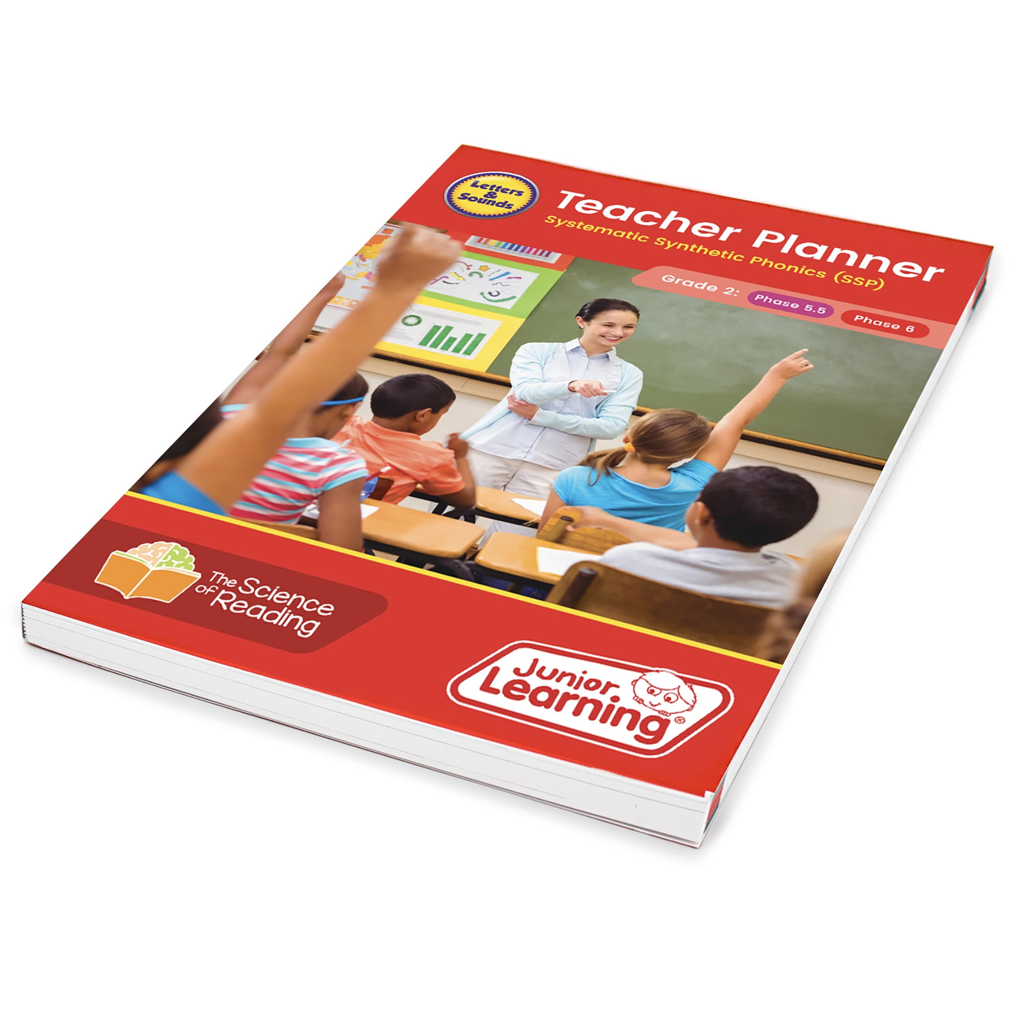 Junior Learning Teacher Planner Grade 2- The Science of Reading Resource book for Letters & Sounds, Decodable Readers, Phase 5.5 Alternative Sound Families, Phase 6 Prefix & Suffixes, W/ lesson plans