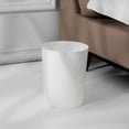 thumbnail image 3 of Kitchen Bathroom Trash Cans, Plastic Garbage Cans, Round Waste Basket for Bathroom, Bedroom, Office, Kitchen, Room, Compact Space, White, 3 of 8