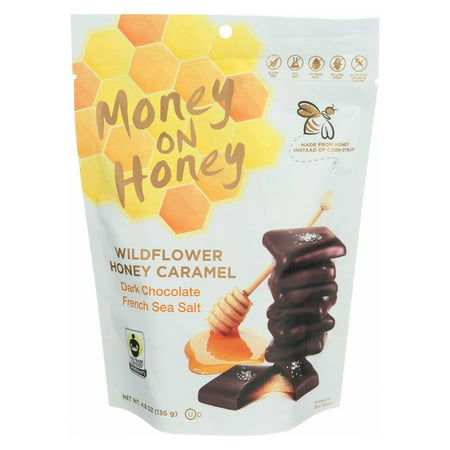 Money On Honey Dark Chocolate - French Sea Salt - Case Of 6 - 4.8 Oz