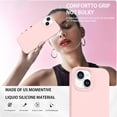 thumbnail image 3 of Design for iPhone 15 Case Magnetic[Compatible with Magsafe], Liquid Silicone Soft Gel Rubber Slim Cover with Cloth Lining Phone Case for Apple iPhone 15 6.1", Pink Sand, 3 of 8