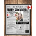 thumbnail image 1 of MoritanX Personalized 50th Birthday Newspaper Poster: 1975 Canada, 1 of 3