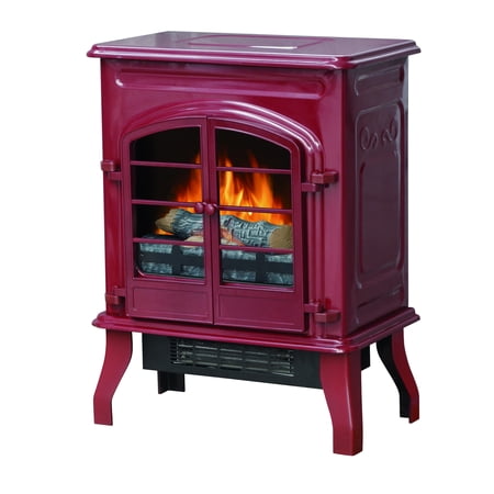 Bold Flame Electric Space Heater, Glossy Red (Best Electric Stove Heater)