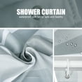 thumbnail image 6 of SIXLON Waterproof Polyester Shower Curtain 72x72 Gray with Hooks - Hotel, 6 of 7