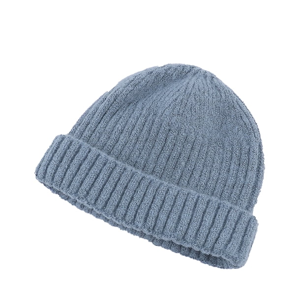 Qarigey Gorros de invierno de punto de melón, gorros de protección de lana a la moda, jersey informal, gorro de Hip Hop, accesorios para esquí y Sombreros azul claro Qarigey AP010148-08