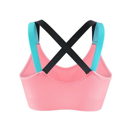 

Women s Cross Back No Steel Ring Outdoor Indoor Running Yoga Bra Vest Top Blouse