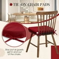 thumbnail image 2 of Chair Cushions for Dining Chairs 6 Pack, Kitchen Chair Cushions with Ties and Non Slip Backing, 16 x 16 inches Chair Pads for Dining Chairs (Red), 2 of 16
