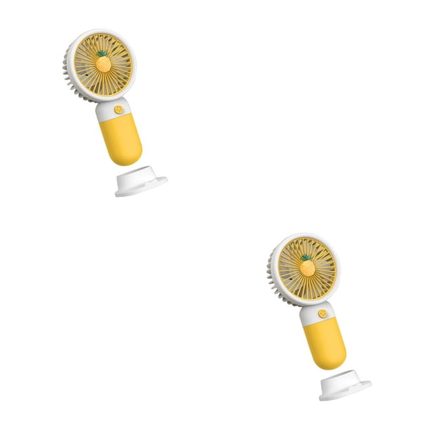 Bewildely Mini ventilador de mano, ventiladores de aire recargables, soporte portátil para teléfono de refrigeración Type2 NO2