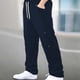 thumbnail image 2 of Los Pantalones Casuales de los Hombres de Color Sólido Suelto Ajuste Tobillo Longitud Versátil Deportes Corredores para el Uso Diario, los Pantalones de Trabajo de los Hombres, 2 of 9
