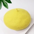 thumbnail image 2 of Clearance! Fdelink Beret Hat Winter Hats Women New Solid Color Adjustable Wool Beret Wool Warm Hat in Autumn and Winter, 2 of 3